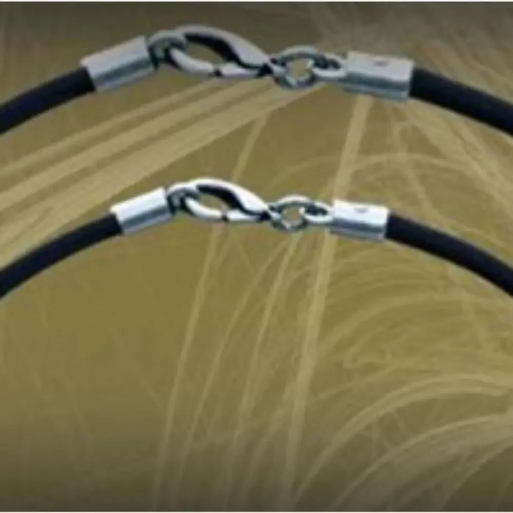 BICO black rubber necklace 16‎ inches